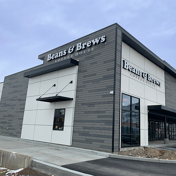 Exterior photo of Orem Beans and Brews