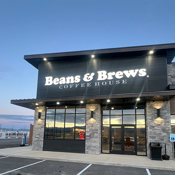 Exterior photo of Beaver Beans and Brews